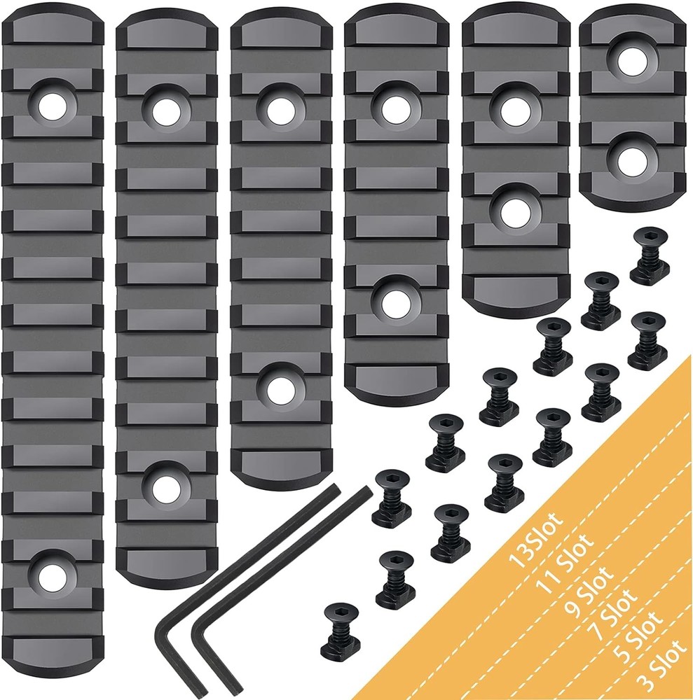Picatinny Rail Polymer Accessory Single Rail, Black