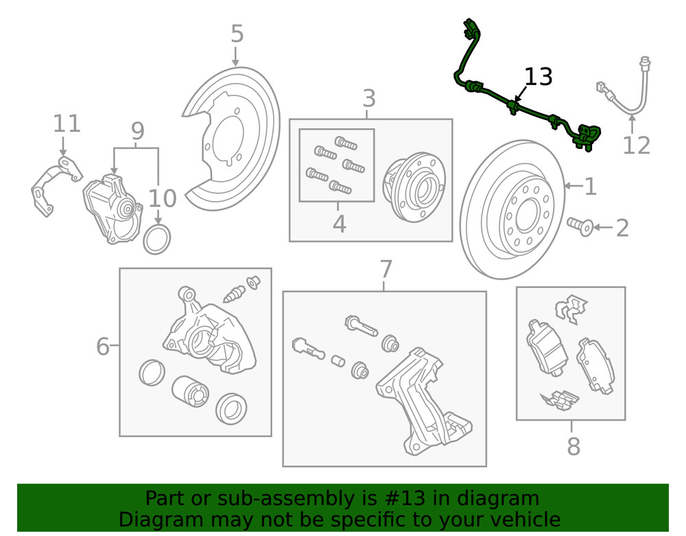Genuine GM Rear Wheel Speed Sensor 23402411