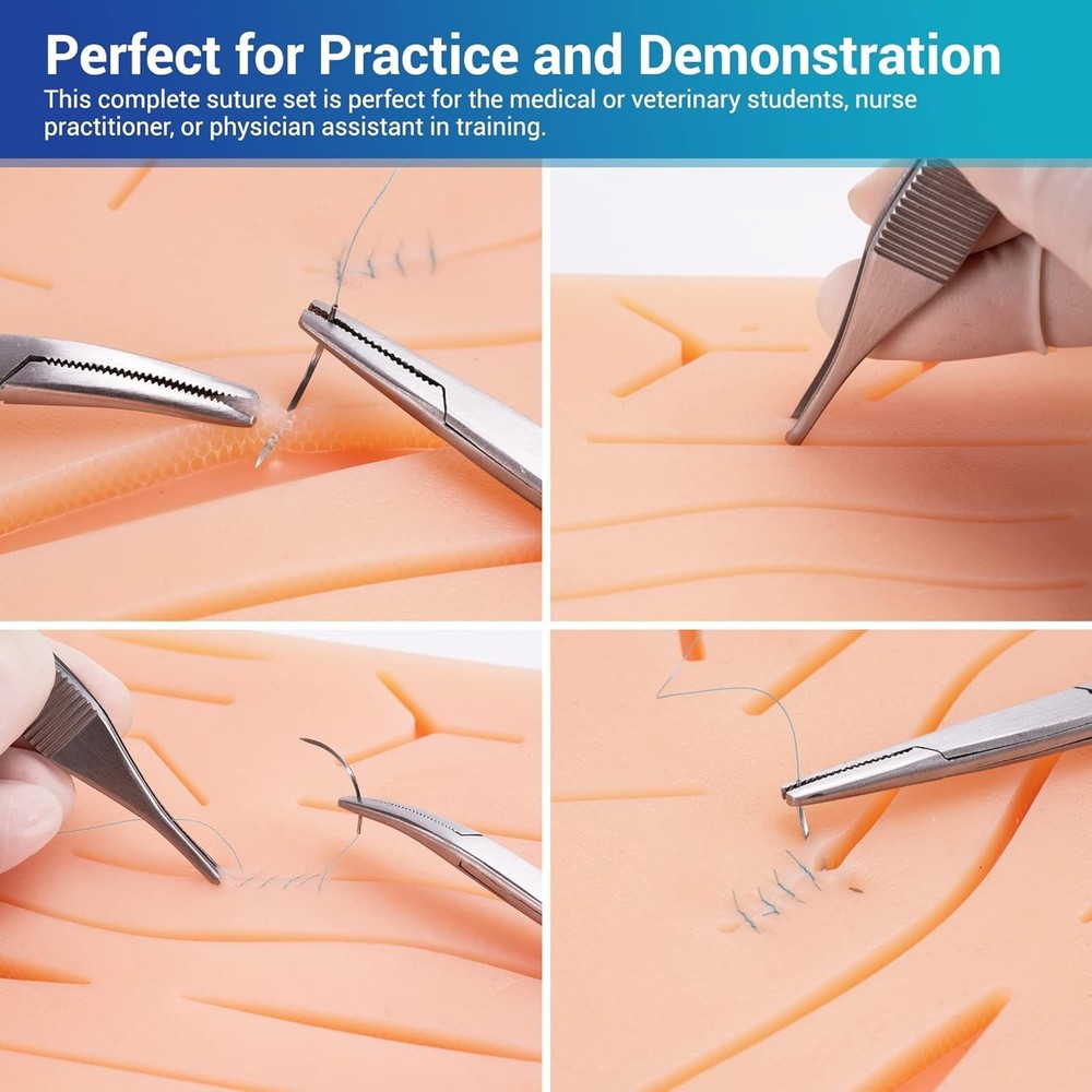 Suture Practice Kit for Medical Students | Complete Set 32 Pieces Include Dur...