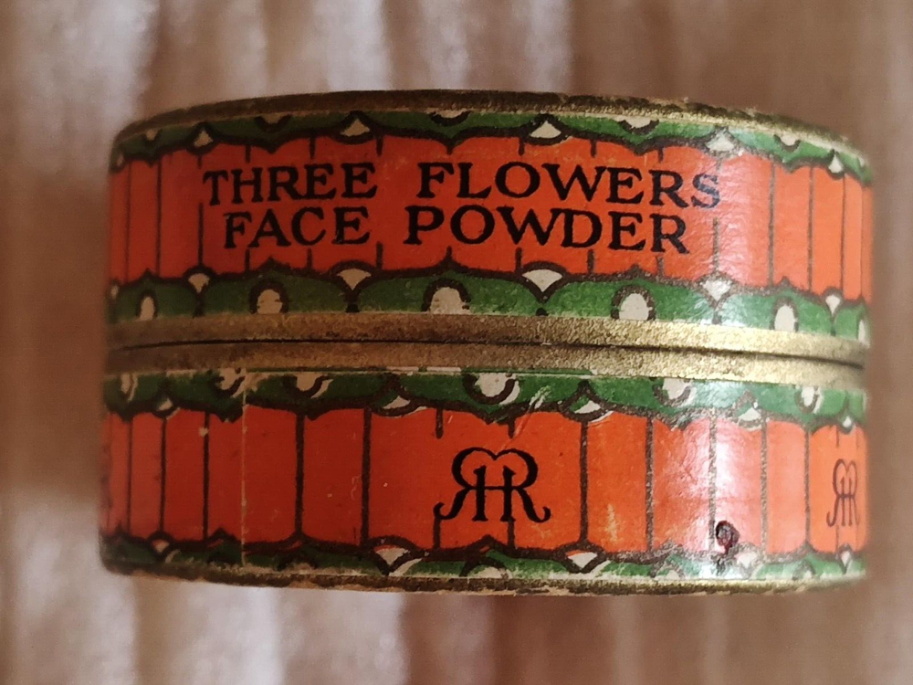 1920's Three Flowers Face Powder Sample, FULL Cardboard