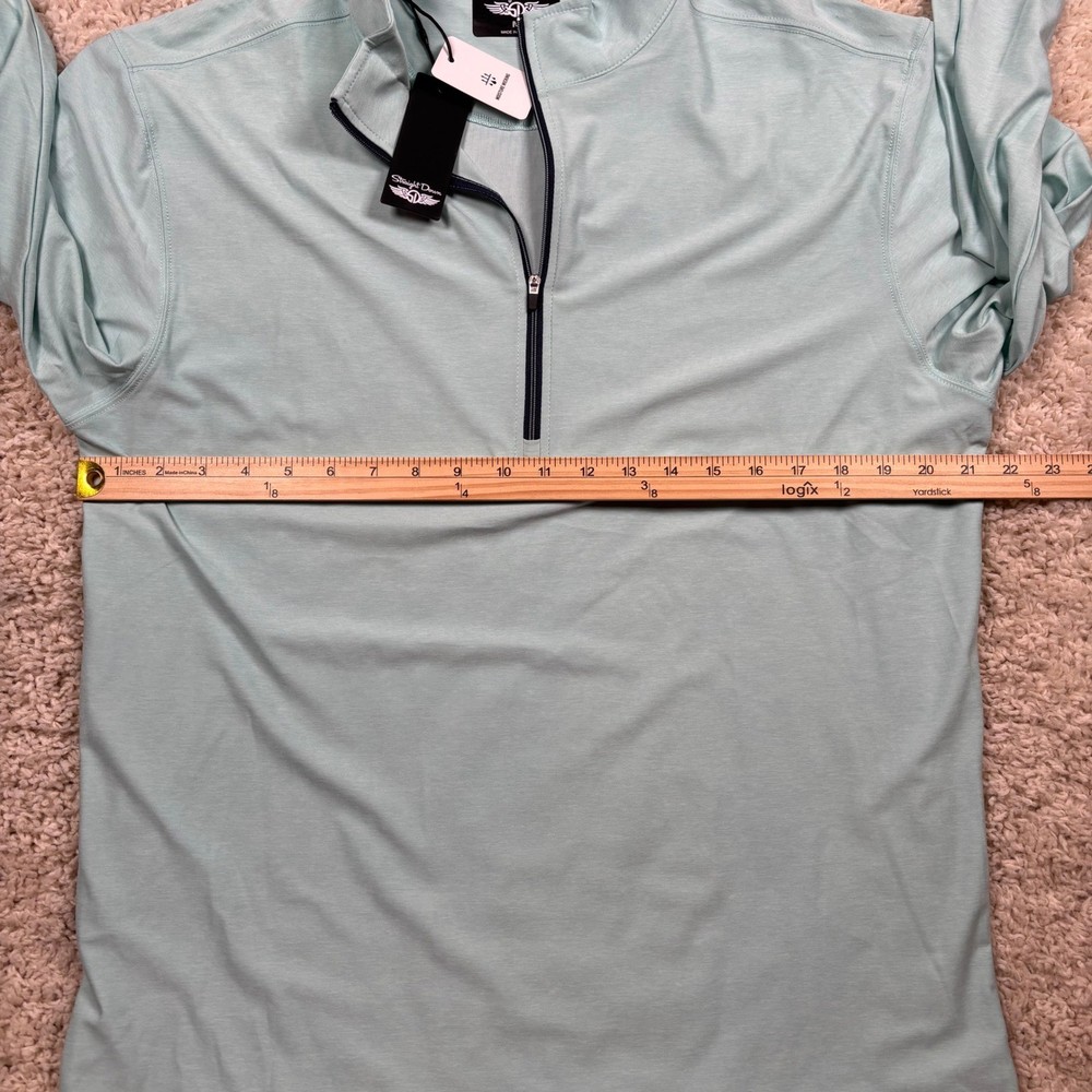 Straight Down Crusher Quarter Zip Men Medium Mint Green NWT Performance Golfcore