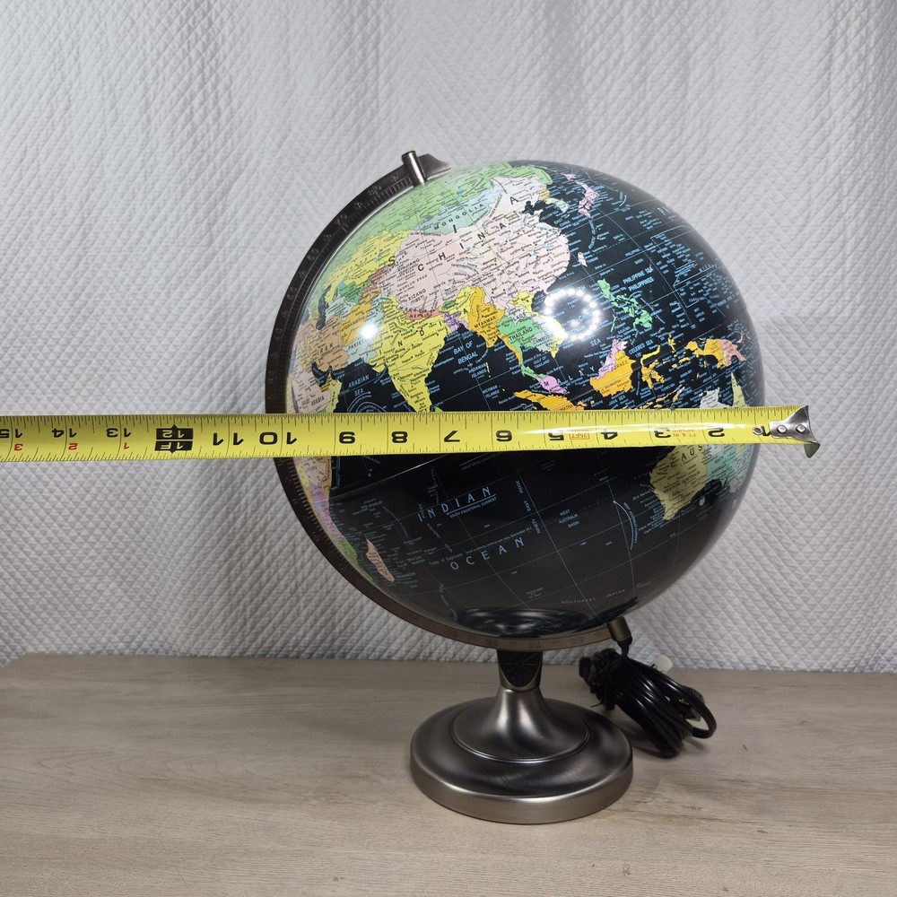 Replogle Orion 12" Black Illuminated Globe Lighted