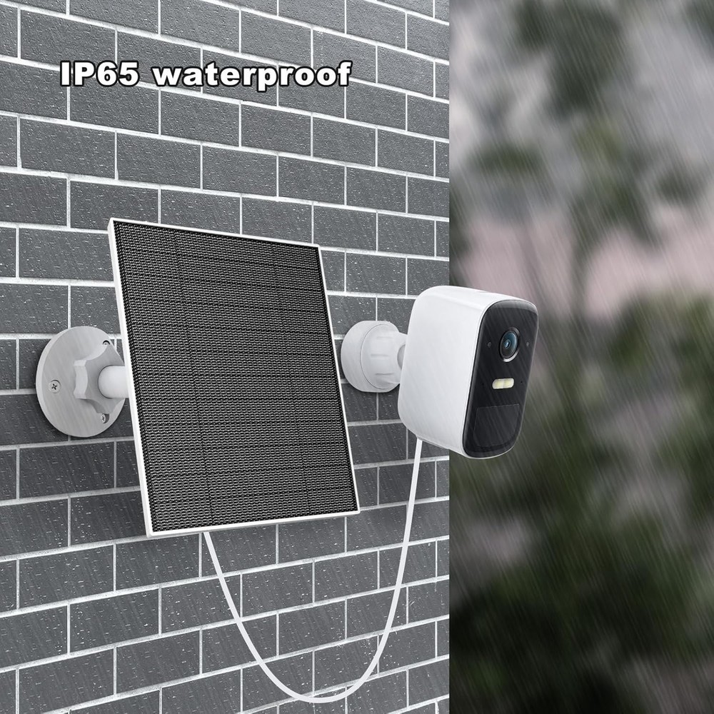 Solar Panel for Eufy Camera, 5W Solar Panel Compatible with Eufycam 3/3C/2/2 Pro
