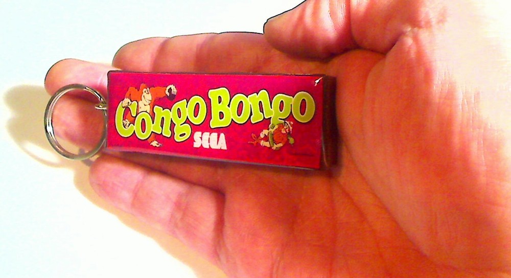 Congo Bongo Arcade Marquee Coin Door accessory Keychain