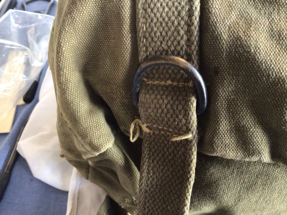 WW11-military 1945 Cargo Field Pack Scuff Marks Stitch & Ring Missing Backpack