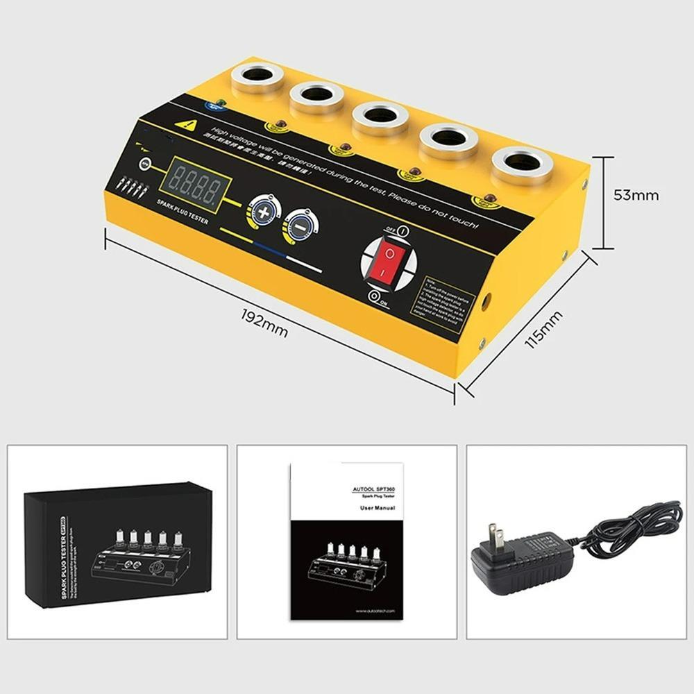 Automotive Spark Plug Tester Jumping Fire Tester Test Bench Adjustable Current