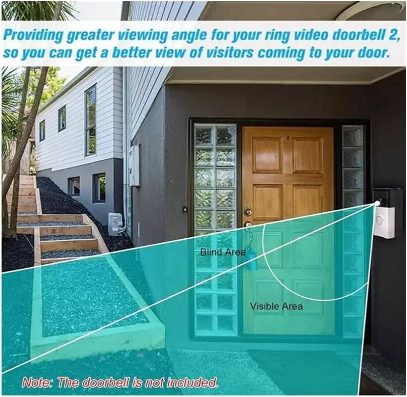 Adjustable Angle Mount Compatible Video Doorbell Mount Only