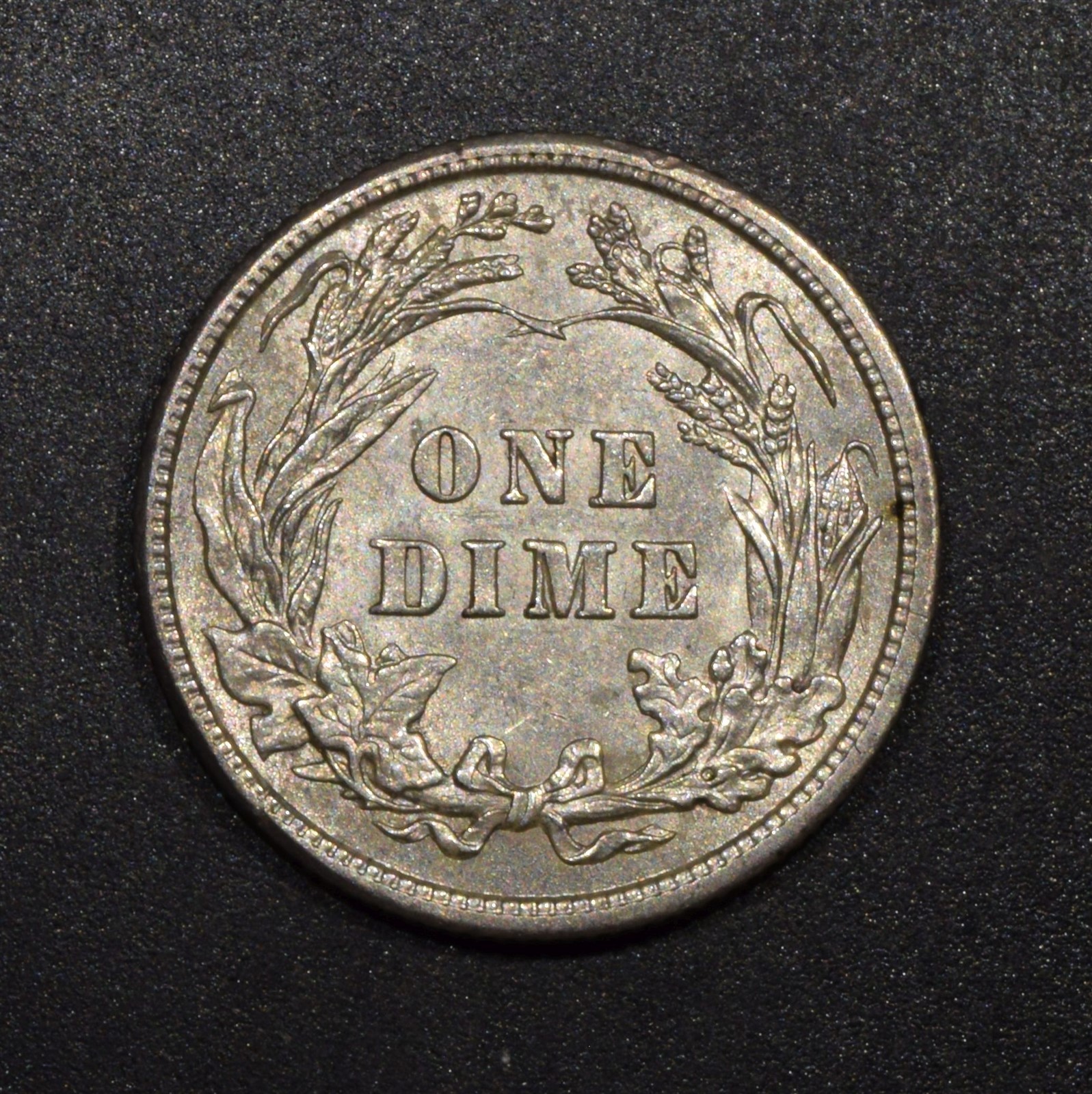 1907 Barber Dime "AU++"