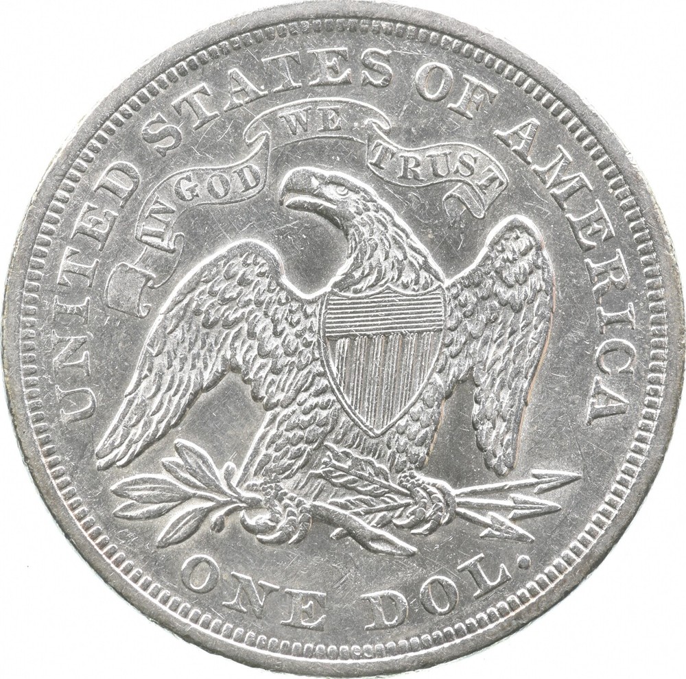 1871 Seated Liberty Silver Dollar *8120
