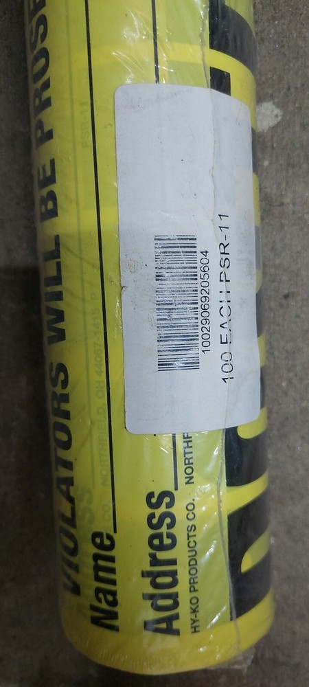 Hy-Ko TSR-100 100 Count Posted Sign Roll