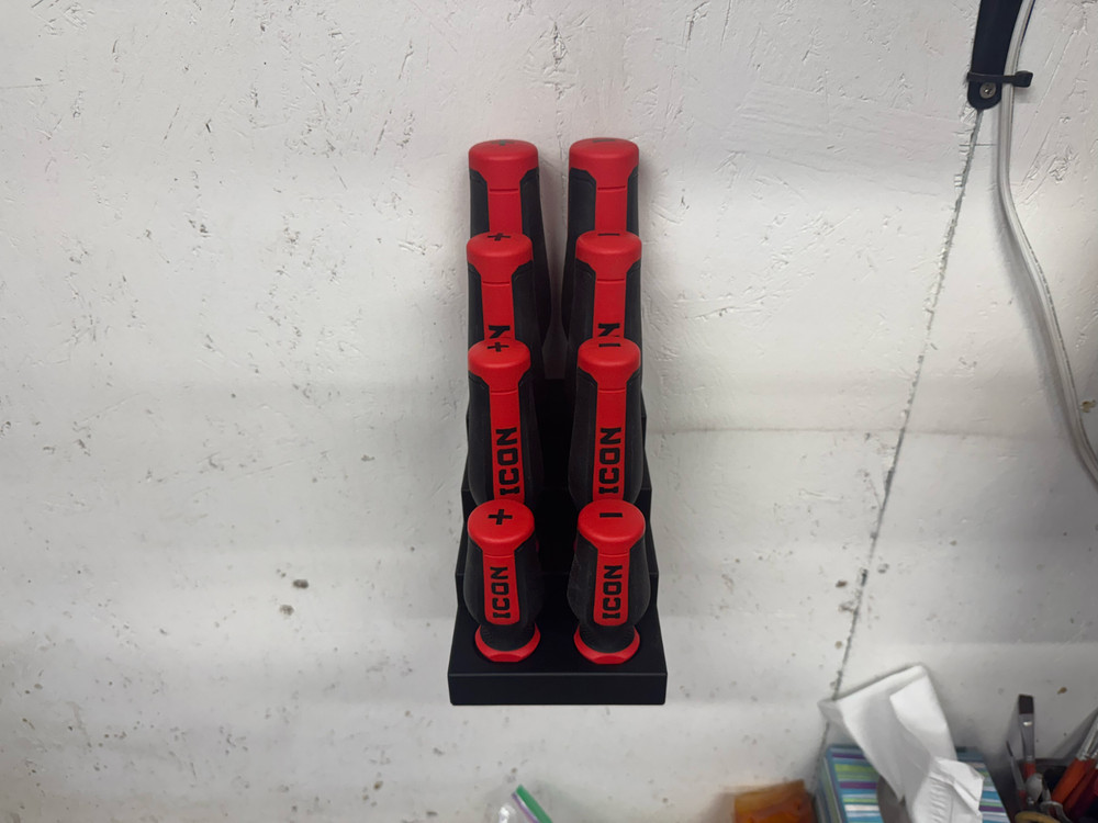 Screwdriver Rack Wall Mounted Screwdriver Organizer Easy Access Storage ICON