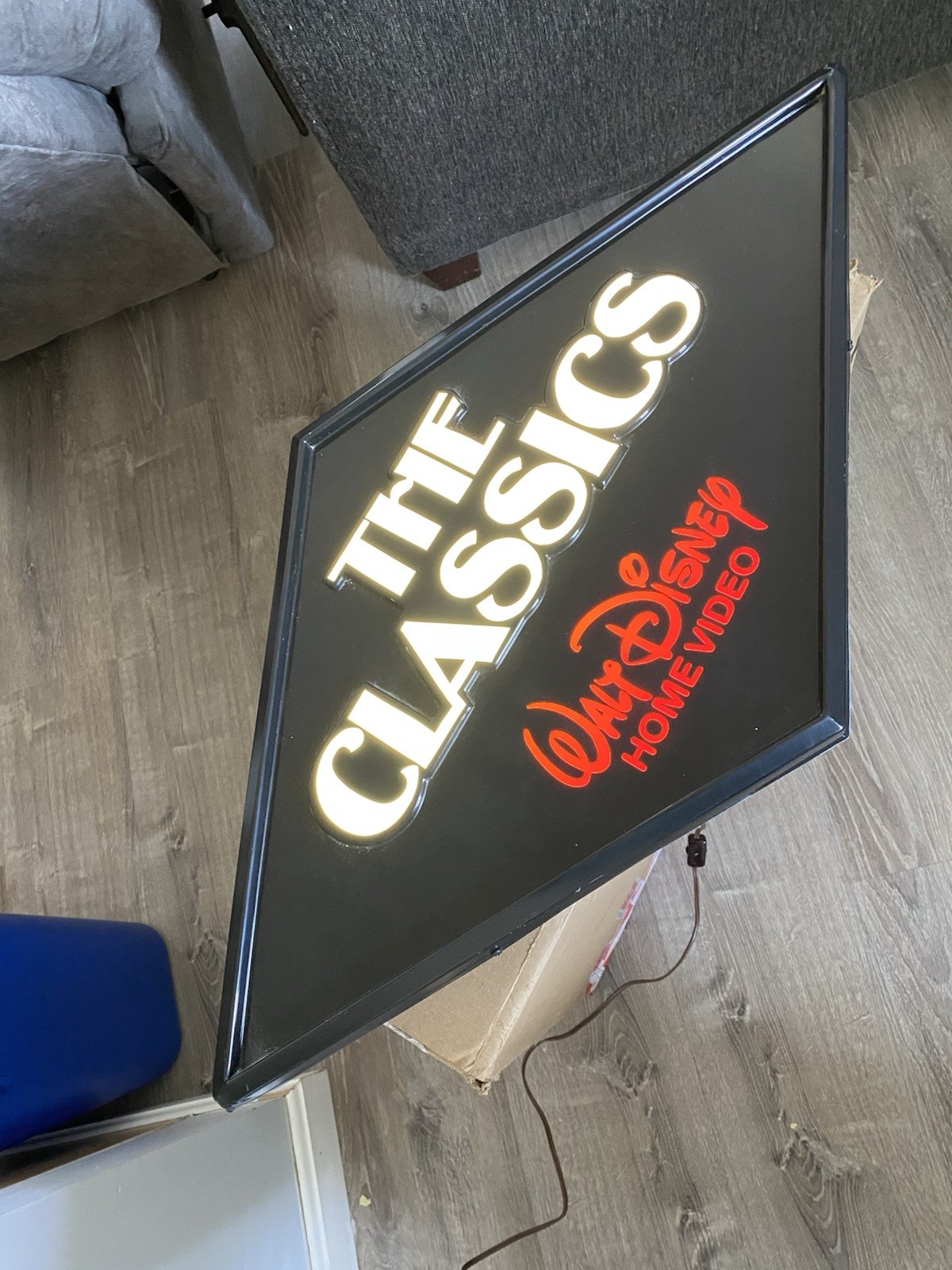 Walt Disney Black Diamond The Classics Home Video Display Light. 1984