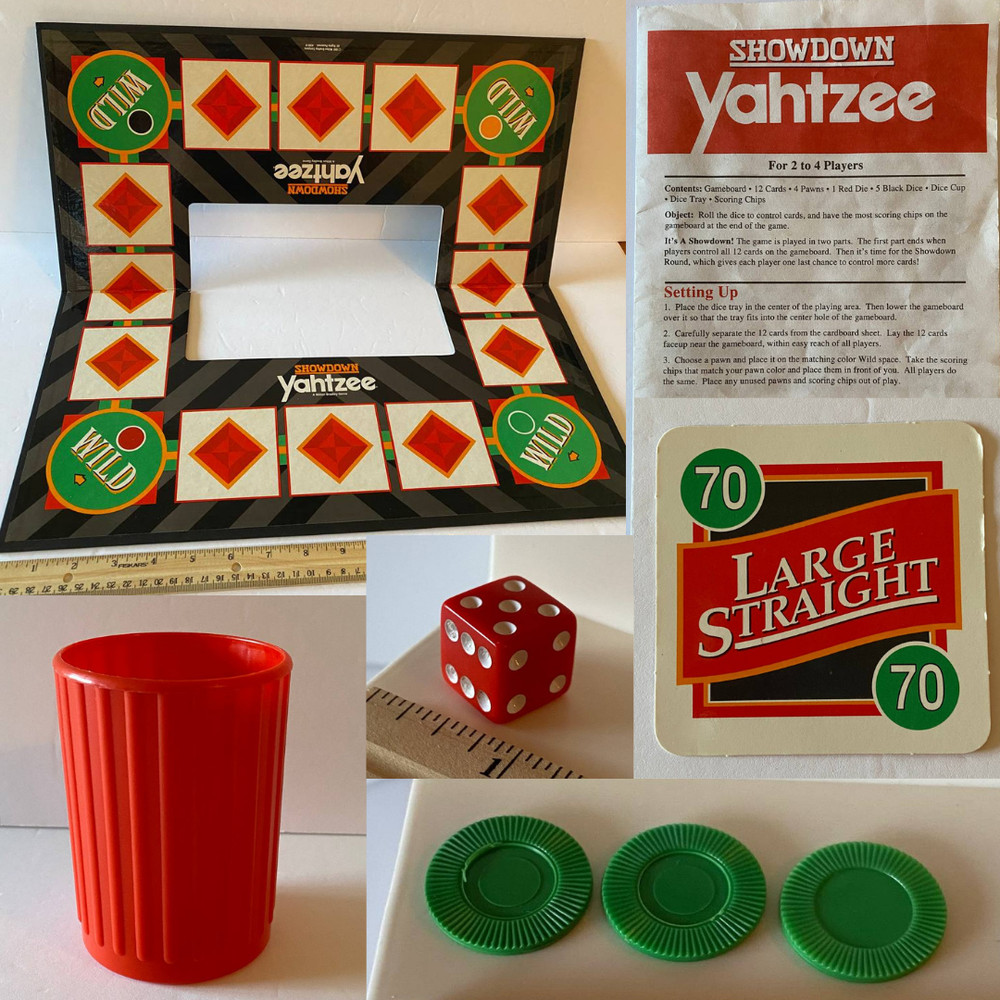 Yahtzee Showdown replacement board game pieces Vintage 1991