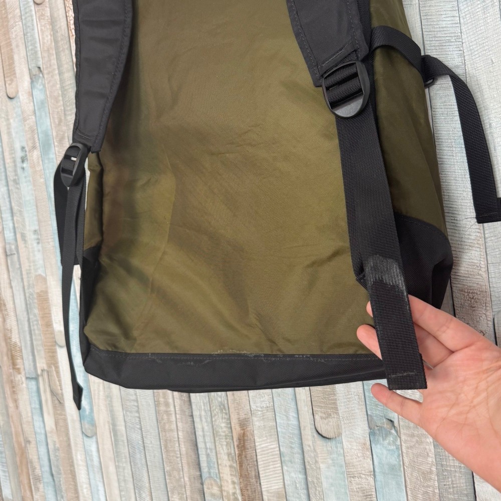 Flowfold Commuter Center Zip Backpack Olive Made in USA Lightweight Bag Gorpcore