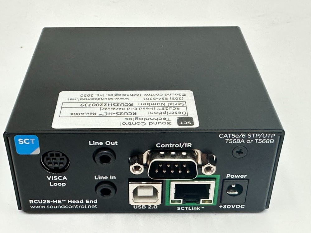 SOUND CONTROL TECHNOLOGIES RCU2S-HE REMOTE CAM USB2S HEAD & CAMERA END (mcF92)