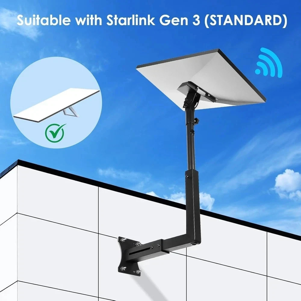 Starlink Mount,Adjustable Starlink Wall Mount Gen 3 with Telescoping Support A..
