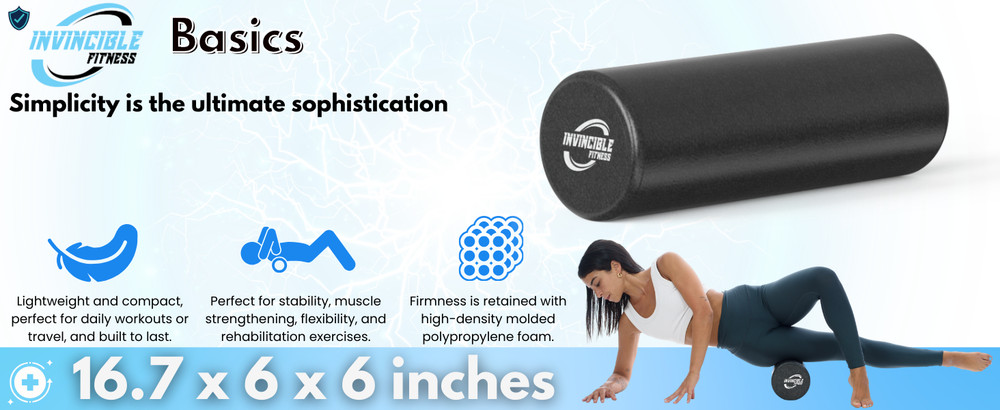 Invincible Fitn 17'' EPP Fo Roller for Deep Tissue Massa – Enhance