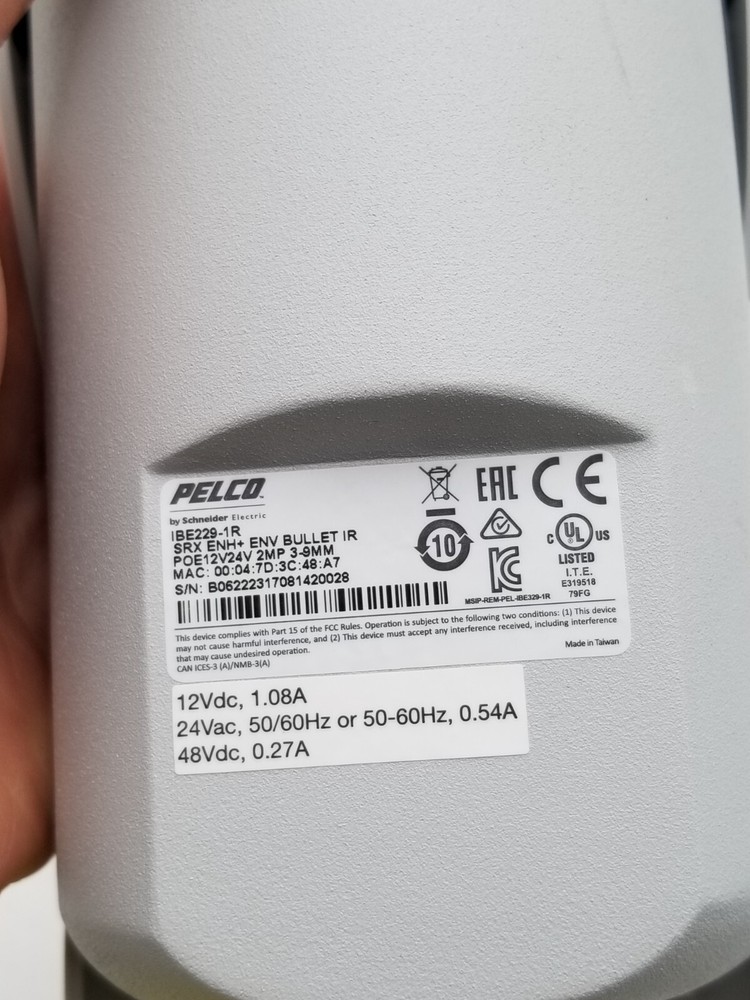 PELCO IBE229-1R CAMERA