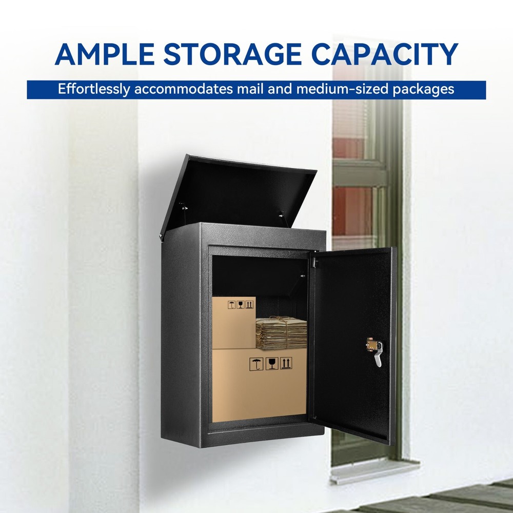 19.7x13.4x8.7'' Large Package Letter Delivery Boxes Coded Lock Office Wall Mount