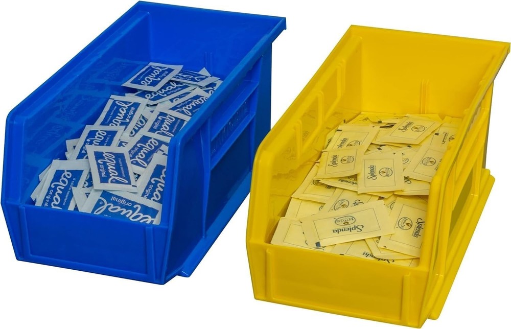 AkroBins 30230 Plastic Storage Bins 12-Pack Stackable Organizer Blue
