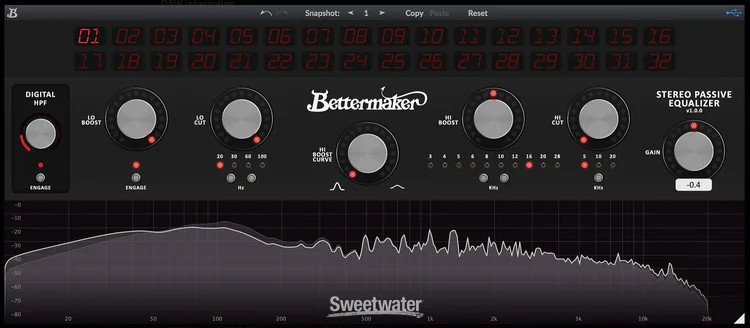 Bettermaker Stereo Passive Equalizer with Plug-in Control