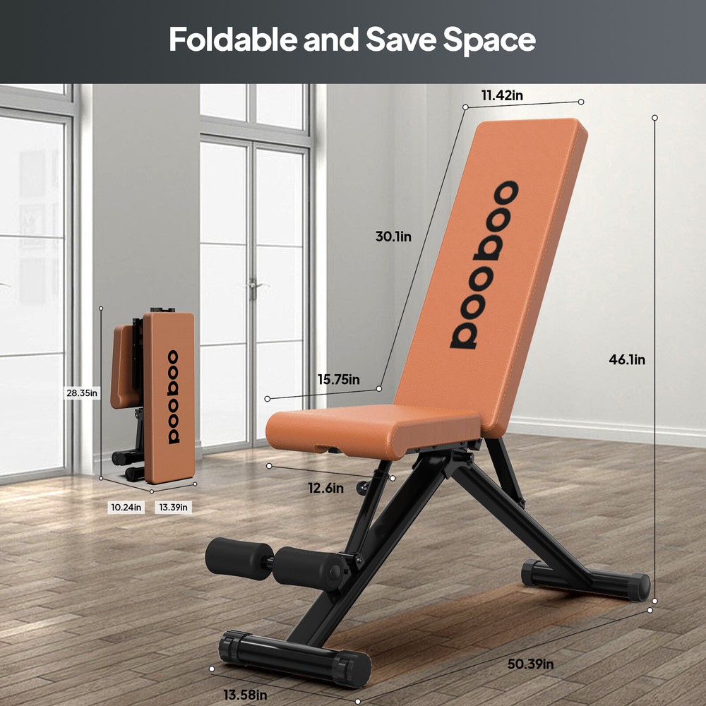 Full Body Dumbbell Bench Adjustable Workout Weight Bench Exercise Incline Bench
