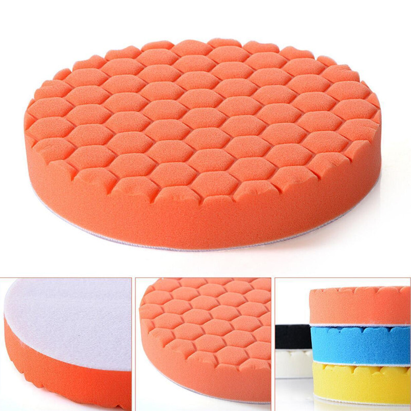 5PCS Car Polishing Pads 3/5/6/7 Inch Flat Sponge Buffing Pad Buffer Polisher Kit
