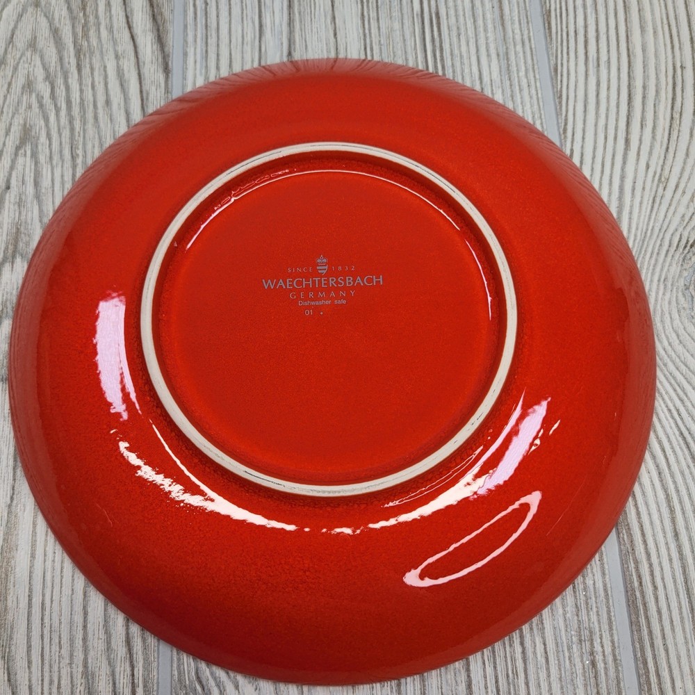 Waehttersbach Germany Solid Red Ceramic Plate Salad Lunch Dessert