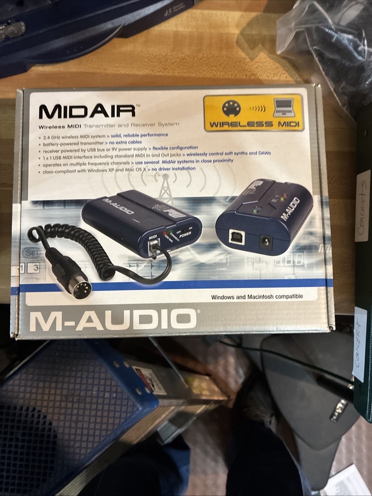 MIDAIR WIRELESS MIDI Transmitter And Receiver