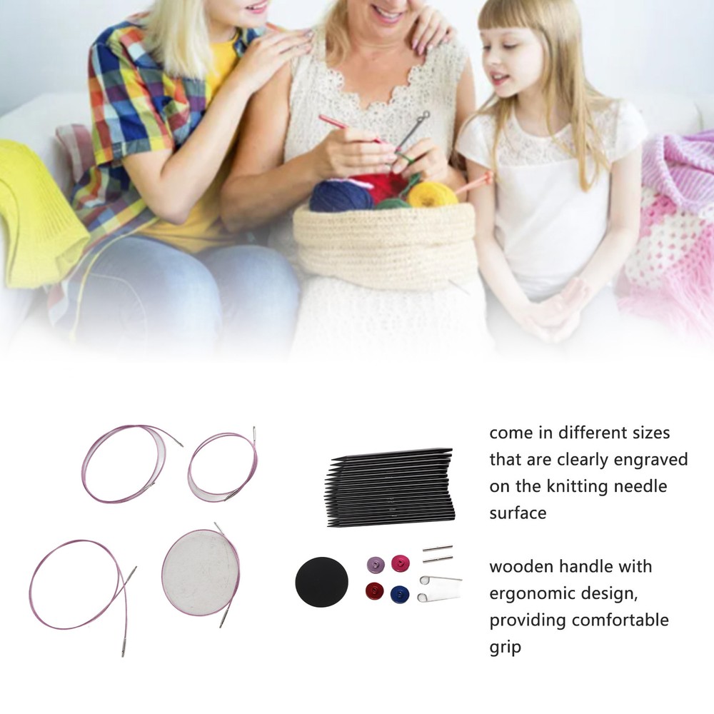 Blanket Knitting Needle Interchangeable Smoothing Circular Needle Set Ergonomic