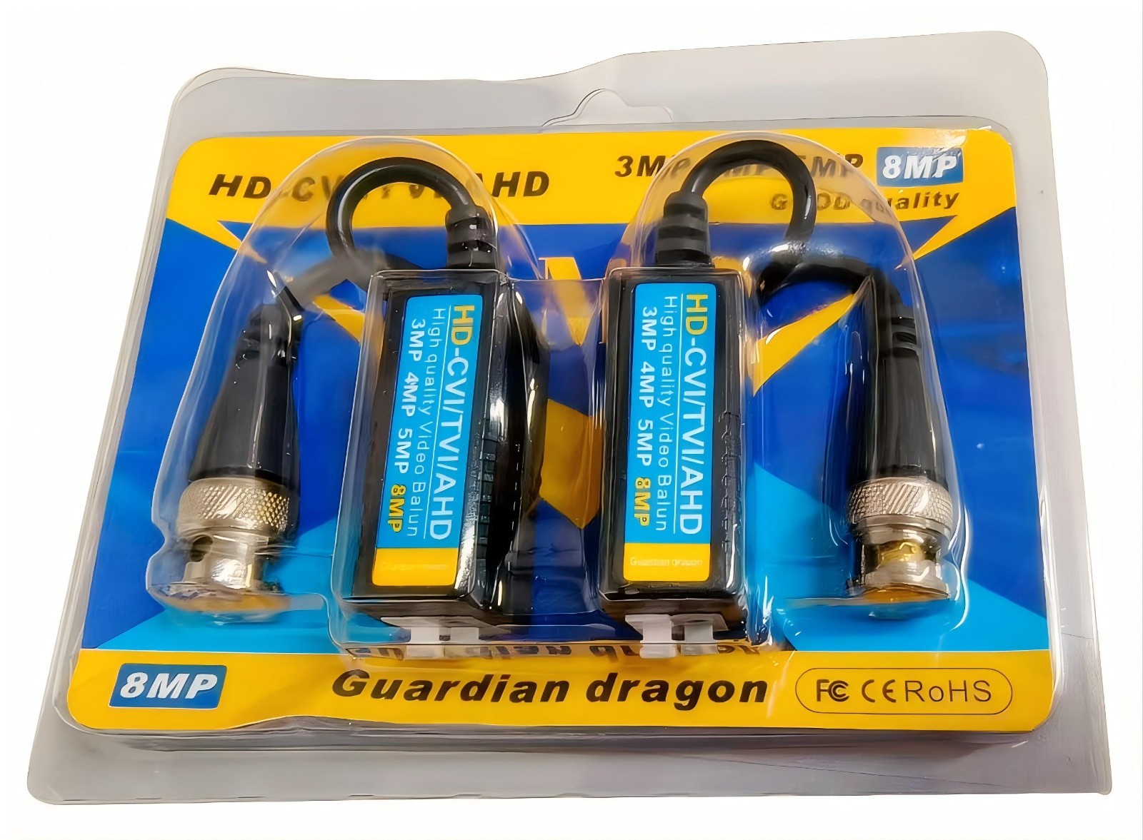 20,CCTV Camera 1080P3MP4MP5MP8MP passive video Balun BNC Coaxial Cable Connector