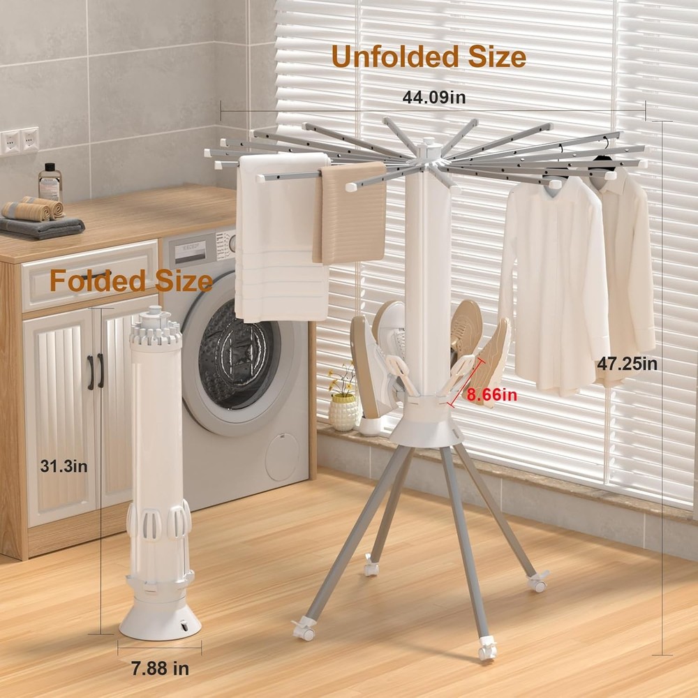 Foldable four-legged drying rack, outdoor portable drying rack
