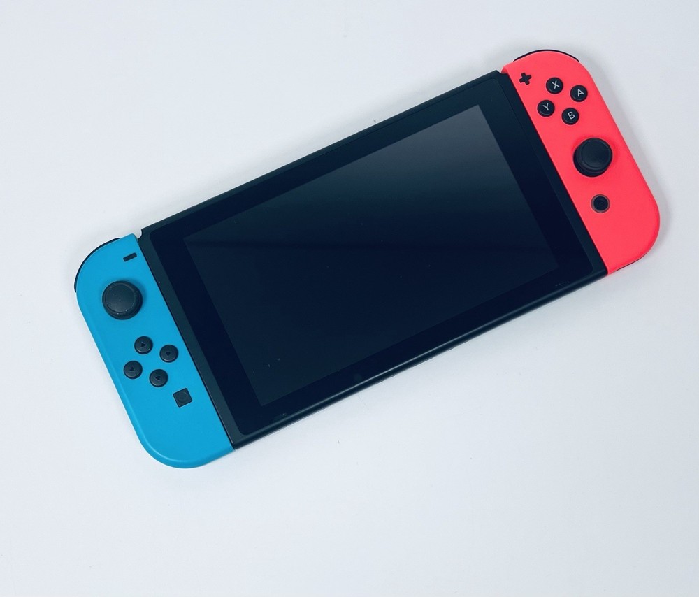 Nintendo Switch Neon Blue/Red Console Set Complete Boxed Excellent Cleaned Fast