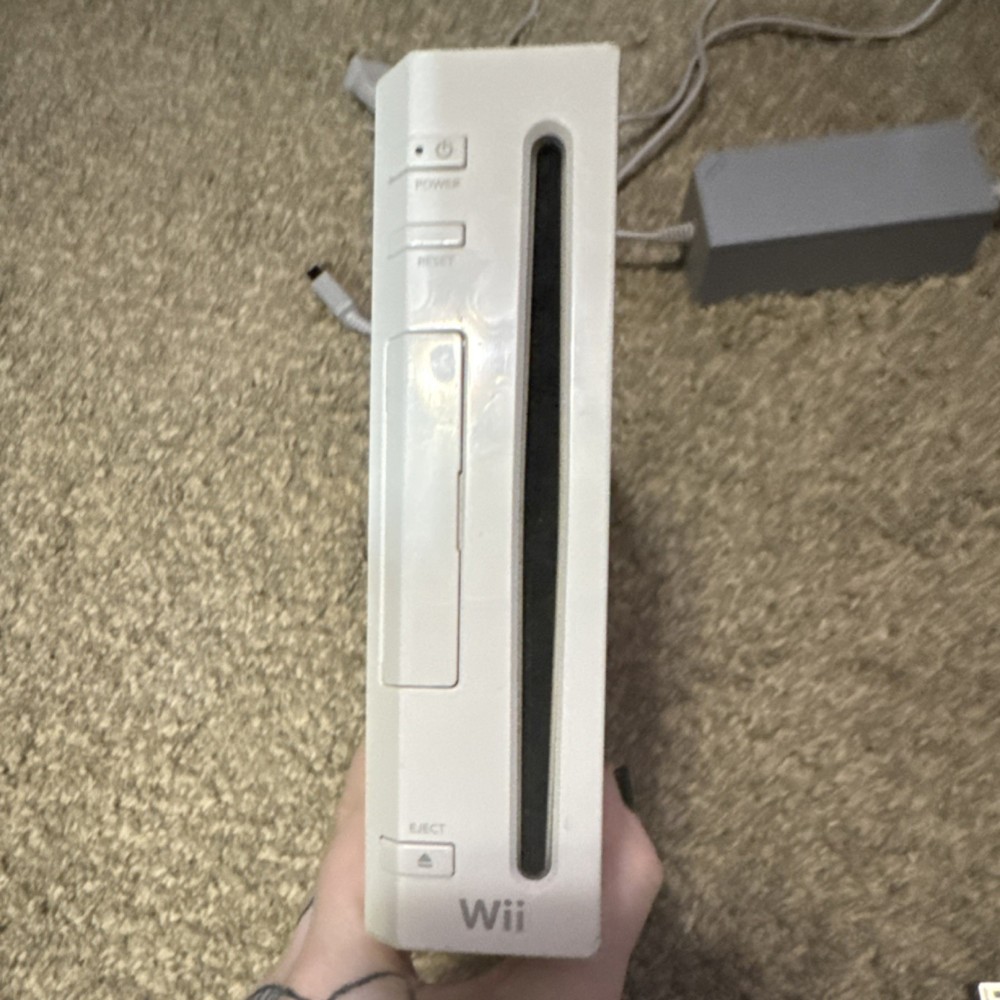 Nintendo Wii Console Bundle with Remotes, Nunchuks, Sensor Bar, AV Cables