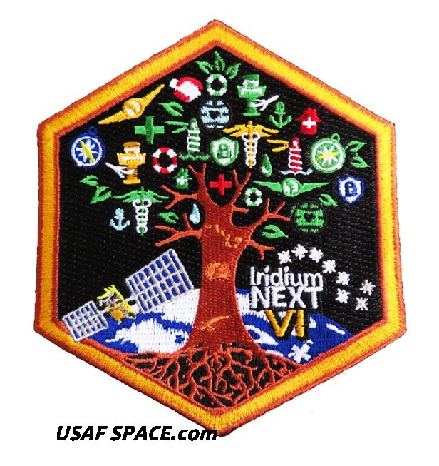 AUTHENTIC Iridium NEXT Launch-6 - SPACEX FALCON 9 USAF VAFB COMM SATELLITE PATCH