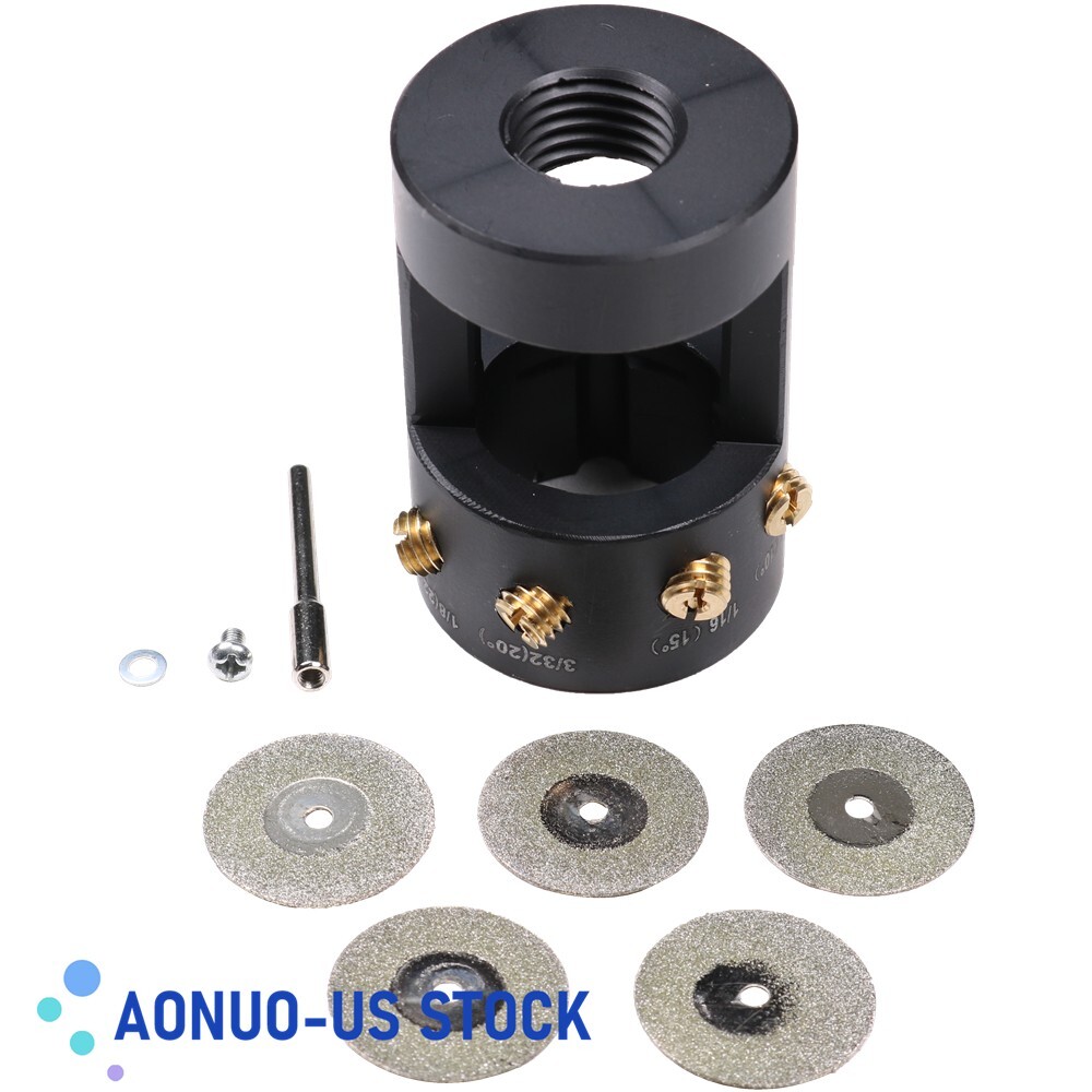 Tungsten Grinder Fits TIG Welding W/ Sharpener Multi-Angle & Offsets Head Tool