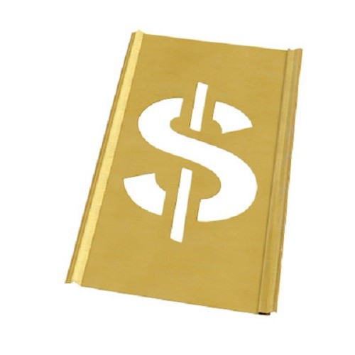 CH Hanson 10013DL - Stencil Sort-3" Brass Gothic $