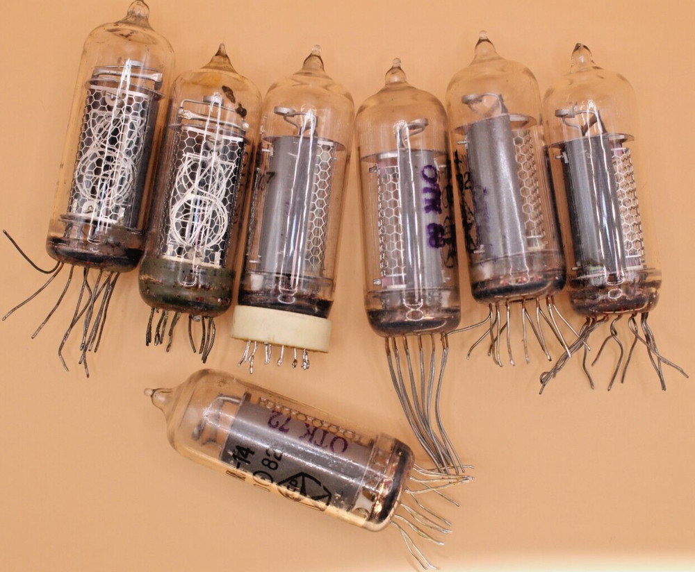 1x IN-14 ИН-14 Soviet Nixie Tubes for Clock / USED / Tested / 100% working / 1pc
