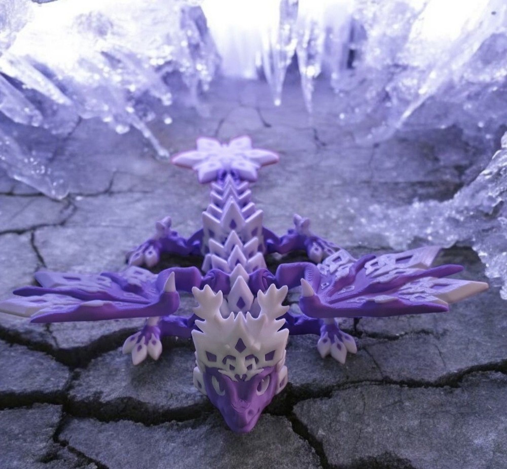 3D Printer Winter Purple Dragon