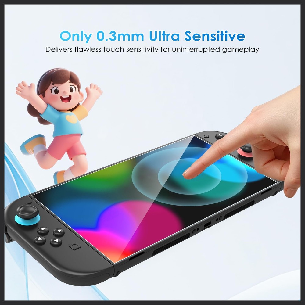 2X PROMO Bundle Switch 2 & OLED 7.9" Screen Protector 3-Pack Tempered Glass A...