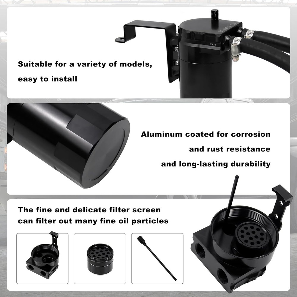 RULLINE Oil Catch Can Compatible with 2014-2018 Chevy Silverado 1500 Basic