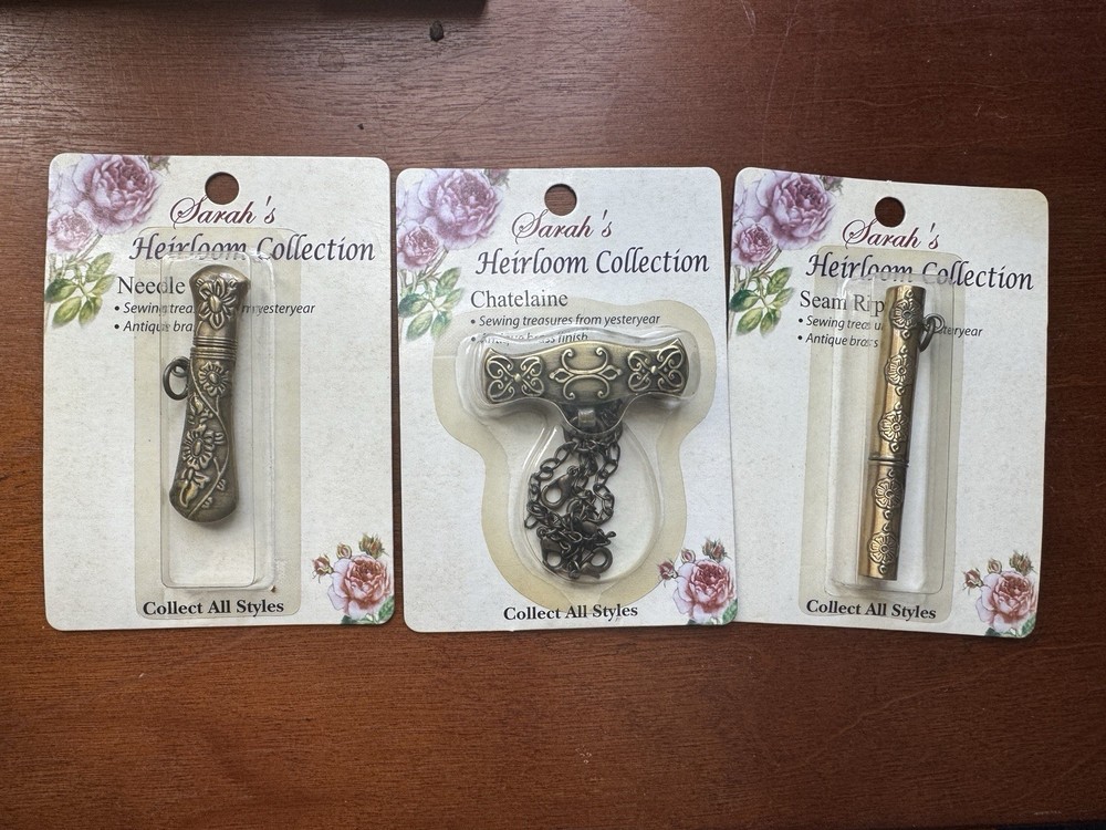 Heirloom Sewing Collection Needle Case Chatelaine Seam Ripper Set