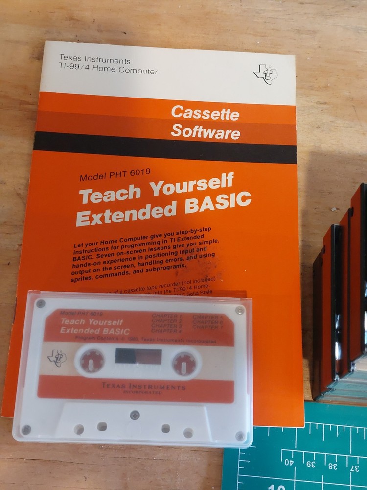 TI-99/4A Cassette Lot Games Basic Extended Programs Dow Aircraft Home Computer