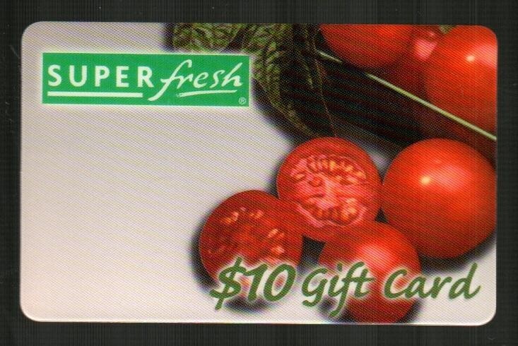 SUPER FRESH Tomatoes ( 2003 ) Gift Card ( $0 - NO VALUE )