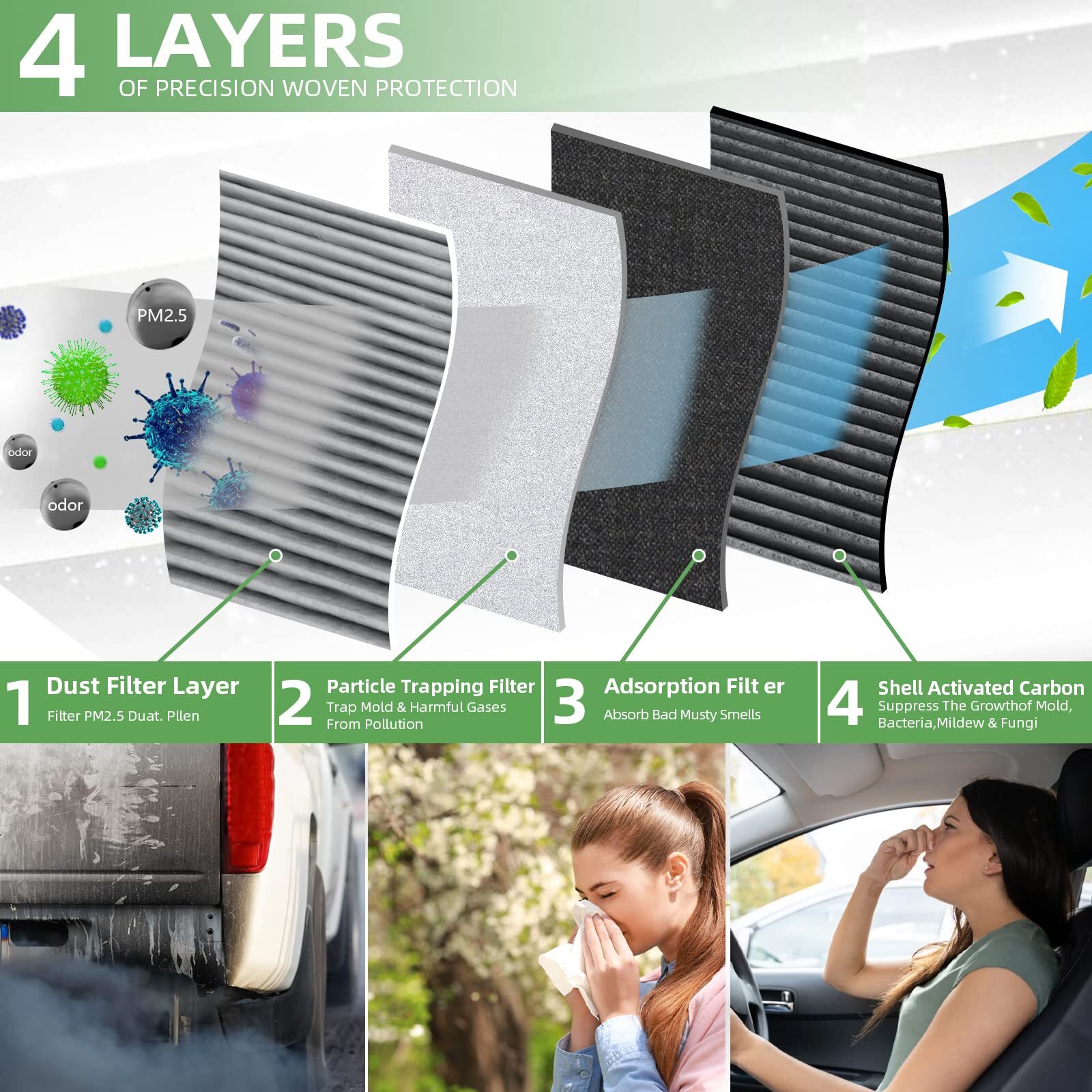 2PCS CF10285 Cabin Air Filter fit TOYOTA LEXUS CHARCOAL CARBON Fast shipping