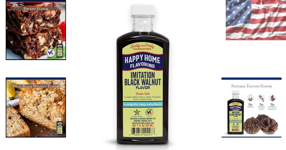 Versatile 7 oz. Black Walnut Flavoring - Ideal for Baking and Candy Making