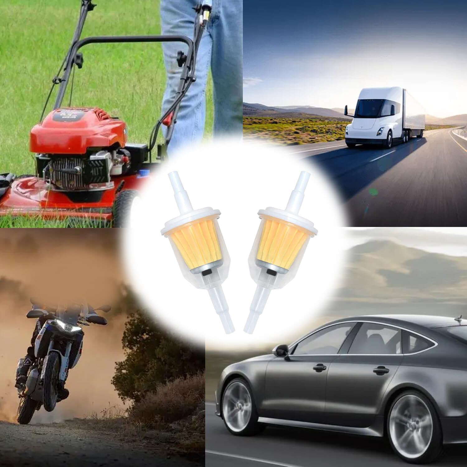 20Pcs Motor Inline Gas Oil Fuel Filter Small Engine For 1/4'' 5/16" Line US