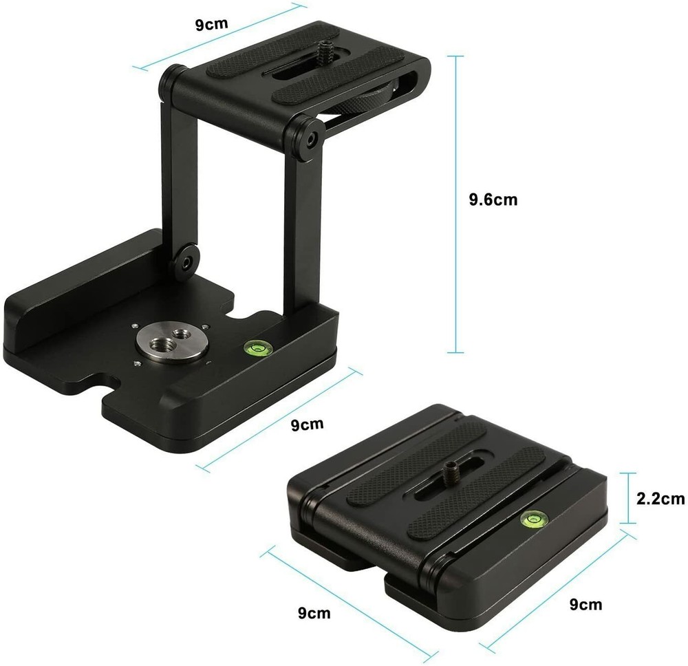 Z Folding Quick Release Plate Stand Vertical Camera Holder Macro Pan Tilt Head