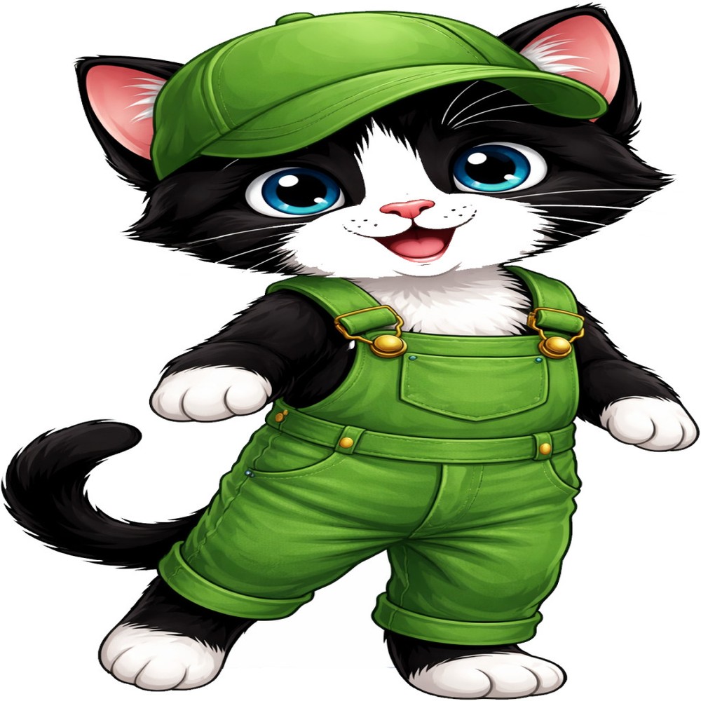 30 Custom Green Kitten Personalized Address Labels