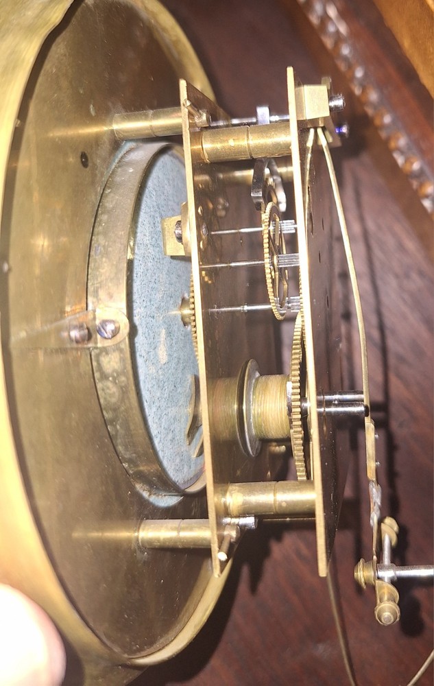 Antique One Weight Wall Clock Vienna Regulator Working Fine Walnut Case